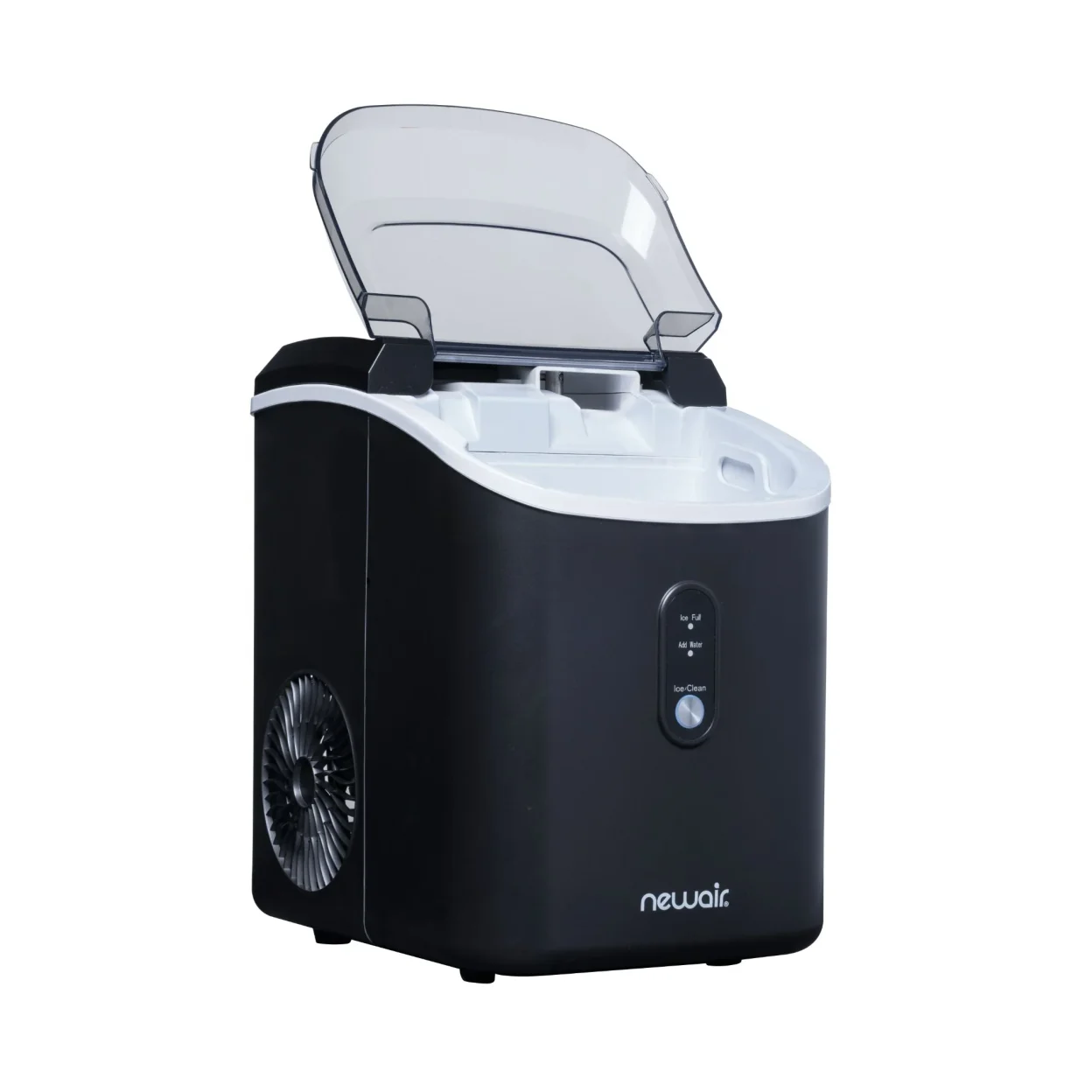 Newair 26 lbs. Countertop Nugget Ice Maker, Large Ice Viewing Window, Self-Cleaning Button and Easy-Pour Waterspout, Perfect for Cocktails, Smoothies, Soda and More