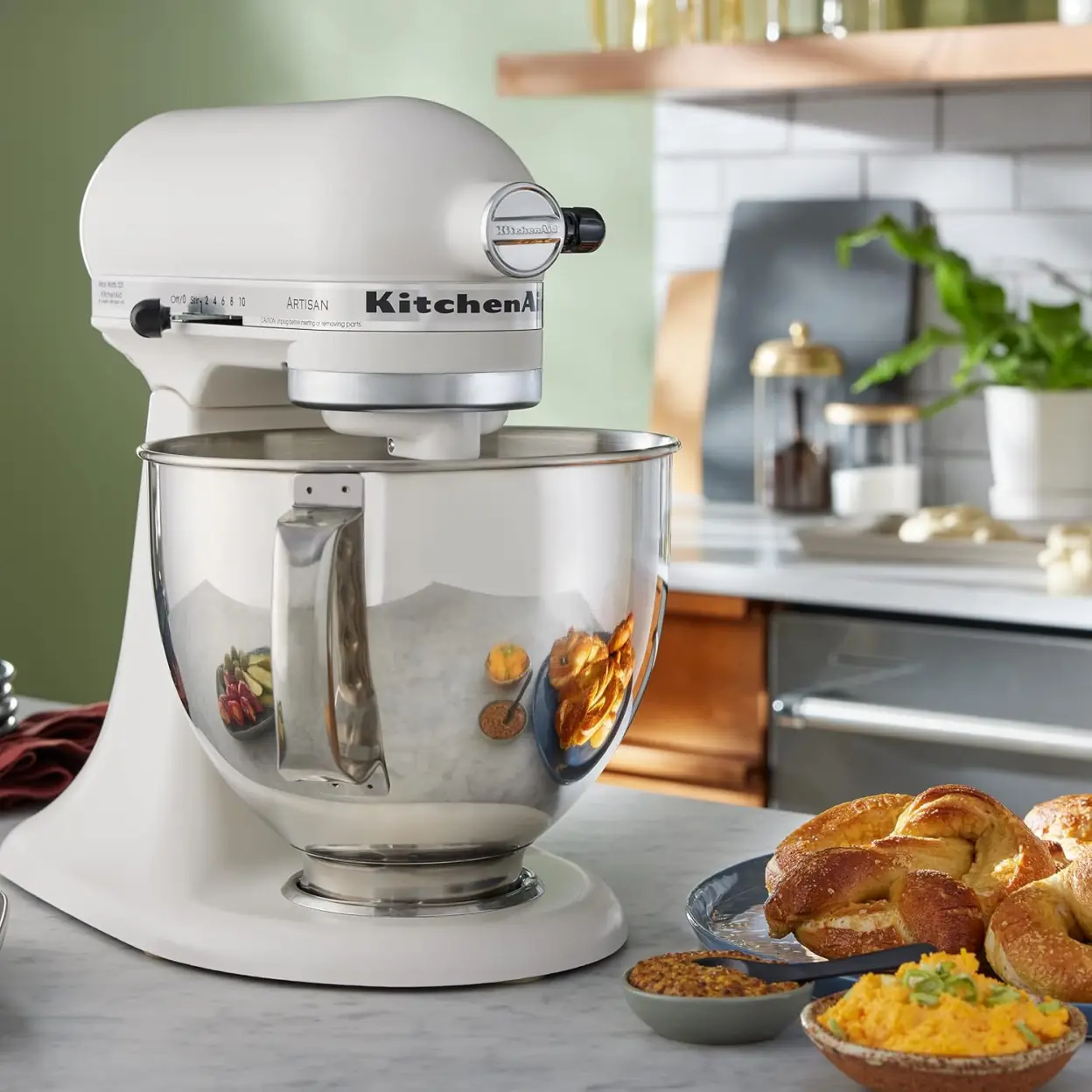 KitchenAid KSM150FEER Value Bundle Artisan 5 Quart Stand Mixer