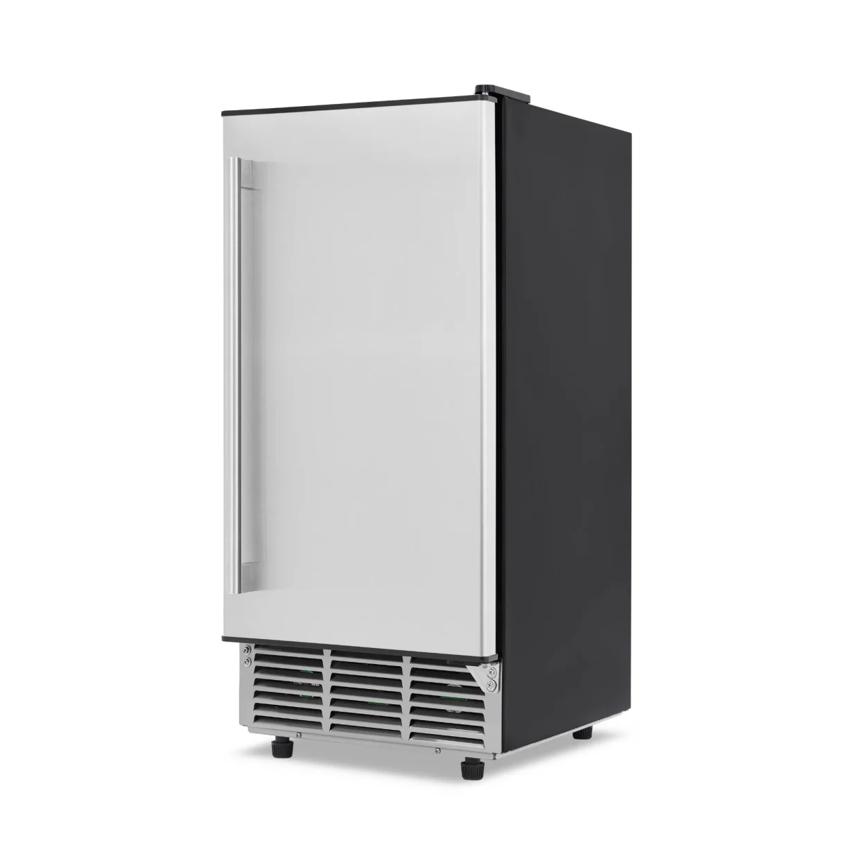 Newair 15” Undercounter 80lb lbs. Daily Clear Ice Cube Maker Machine, Built-in or Freestanding Design, 40 Cubes ready in 15-30 Mins, Fingerprint Resistant Door, Self-Cleaning Function, LED Controls, 24 Hr. Timer, Scoop Included, Ice Thickness Control