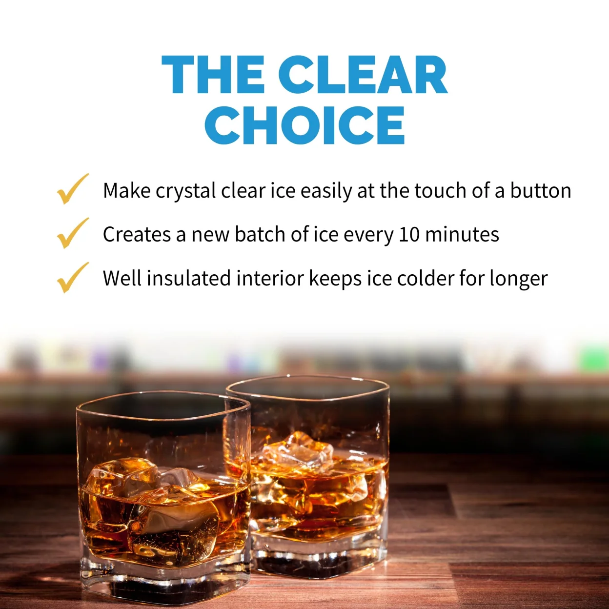 Luma Comfort Countertop Clear Ice Maker, 28 lbs. of Ice a Day with Easy to Clean BPA-Free Parts