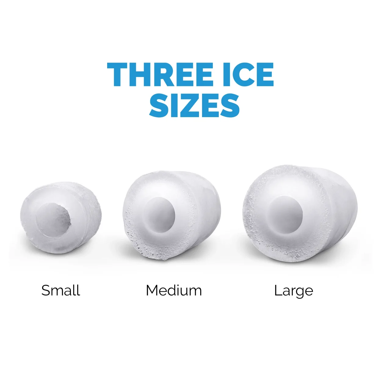 Newair Countertop Ice Maker, 50 lbs. of Ice a Day, 3 Ice Sizes and Easy to Clean BPA-Free Parts