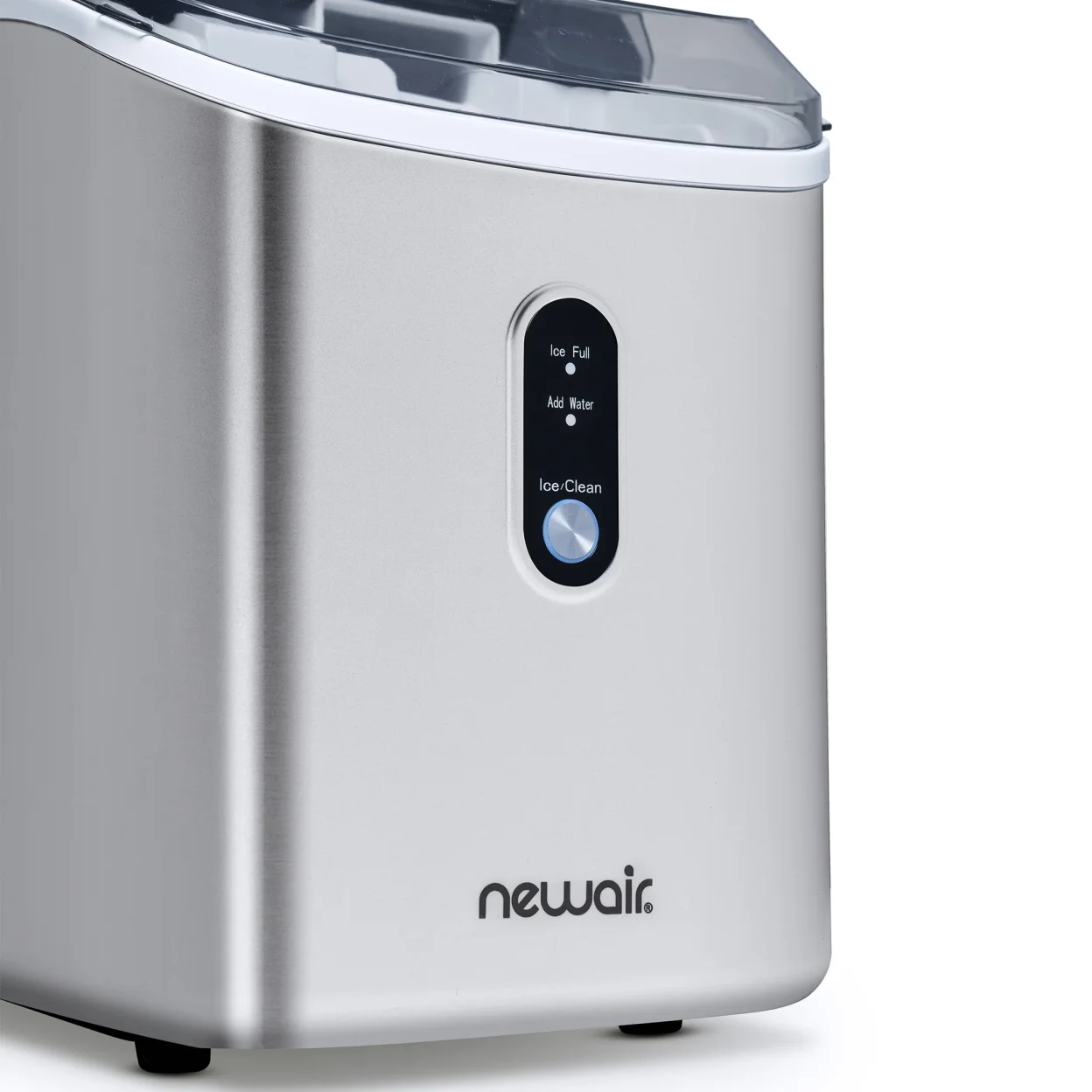 Newair 26 lbs. Countertop Nugget Ice Maker, Large Ice Viewing Window, Self-Cleaning Button and Easy-Pour Waterspout, Perfect for Cocktails, Smoothies, Soda and More