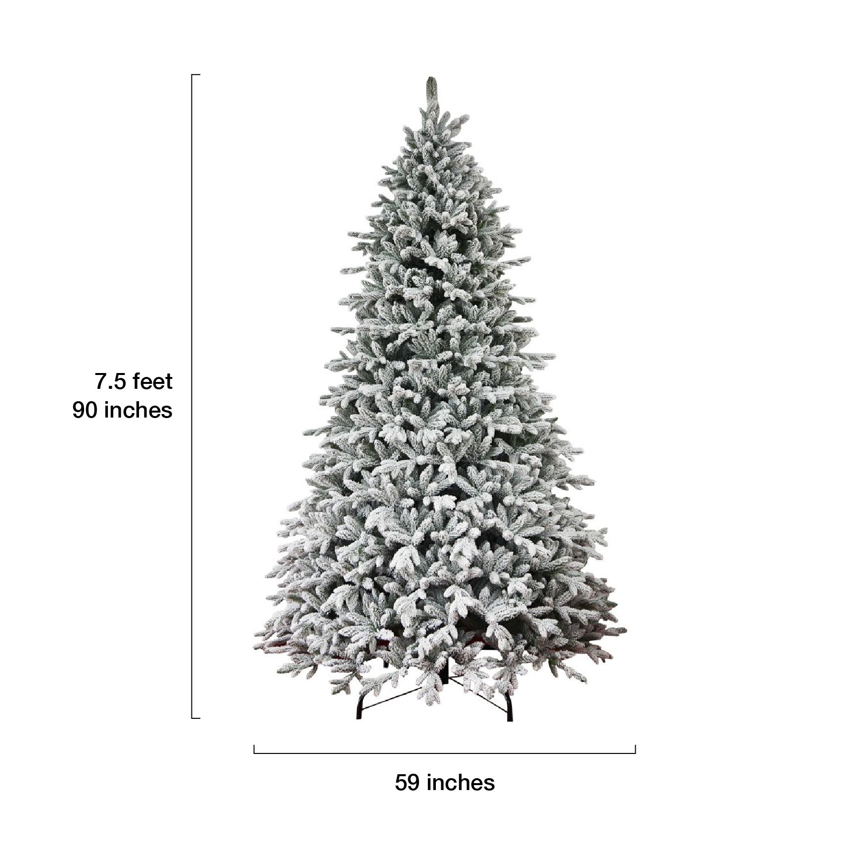 QUEEN FLOCK QUICK-SHAPE ARTIFICIAL CHRISTMAS TREE