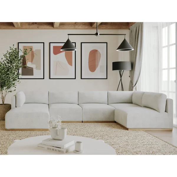Henredon Murphy Fabric Modular Sectional with Ottoman