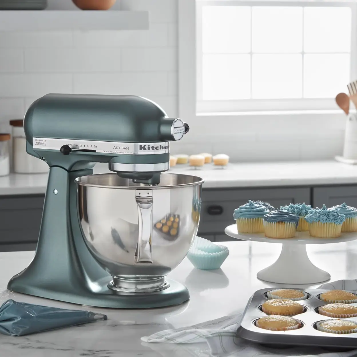 KitchenAid KSM150FEER Value Bundle Artisan 5 Quart Stand Mixer